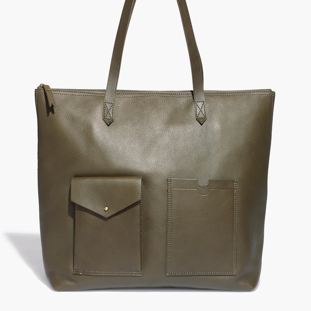 Madewell The Transport Satchel with Pockets, EUC